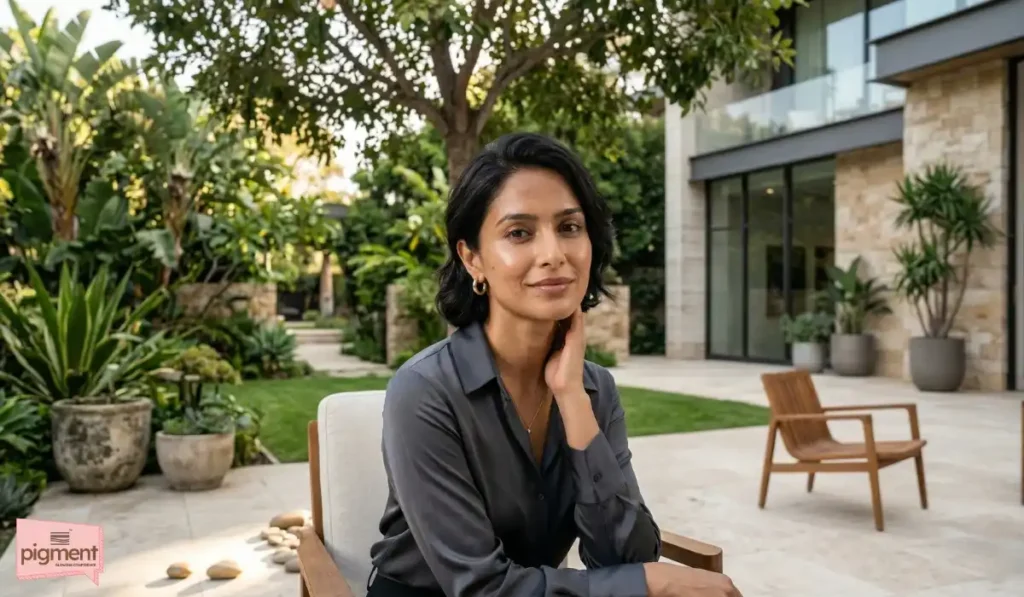 Adult Indian woman with glowing glass skin after Profhilo treatment in Bangalore.